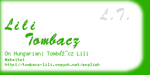 lili tombacz business card